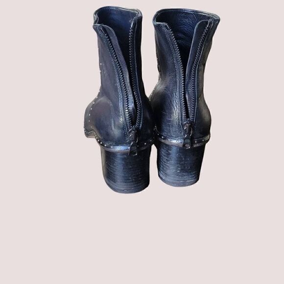 Rag & Bone Willow Stud Black Leather Chelsea Boots SZ 39.5 (9.5) Bootie - Picture 2 of 10